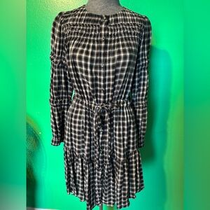 La Vie by Rebecca Taylor Black/White Plaid Women's Dress